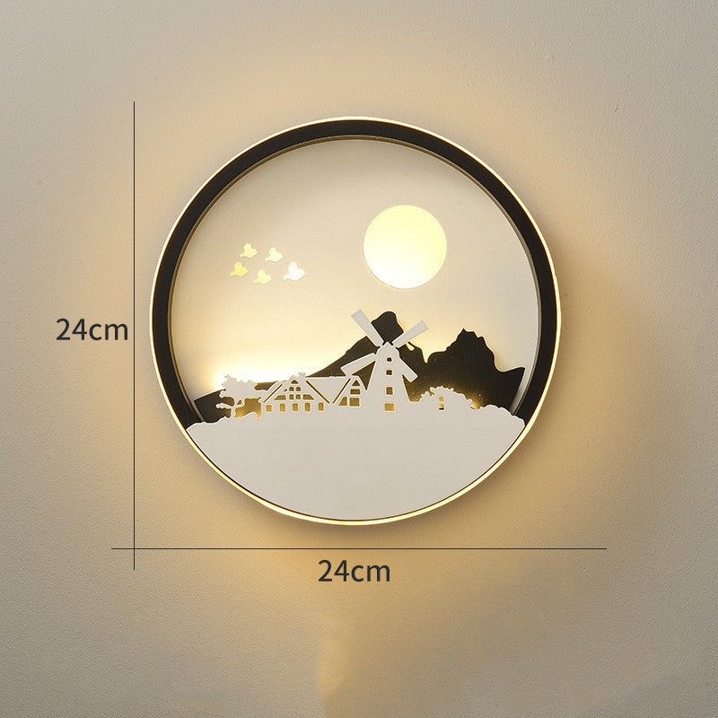 Wall Lamp Bedroom Modern Minimalist Creative Background PearlNestDecor.com