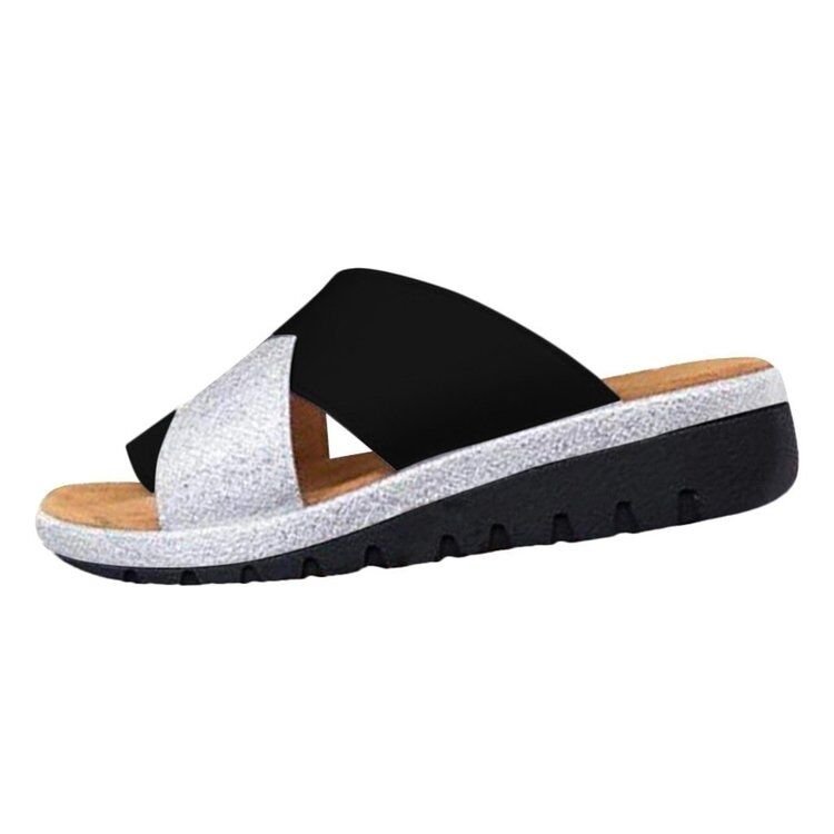 Solid Color Set Toe Beach Slippers Women's Summer Outdoor Sandals And Slippers LadyShow.Store