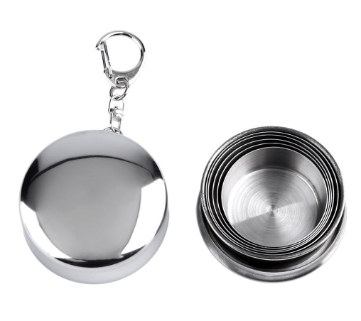Stainless Steel Camping Folding Water Bottle & Cup LadyShow.Store