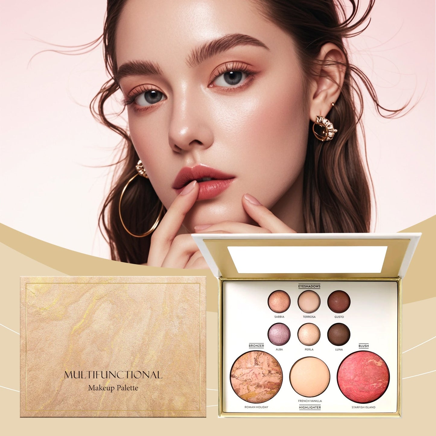 Gilded All-in-One Makeup Palette 1pc Tri Light Beauty