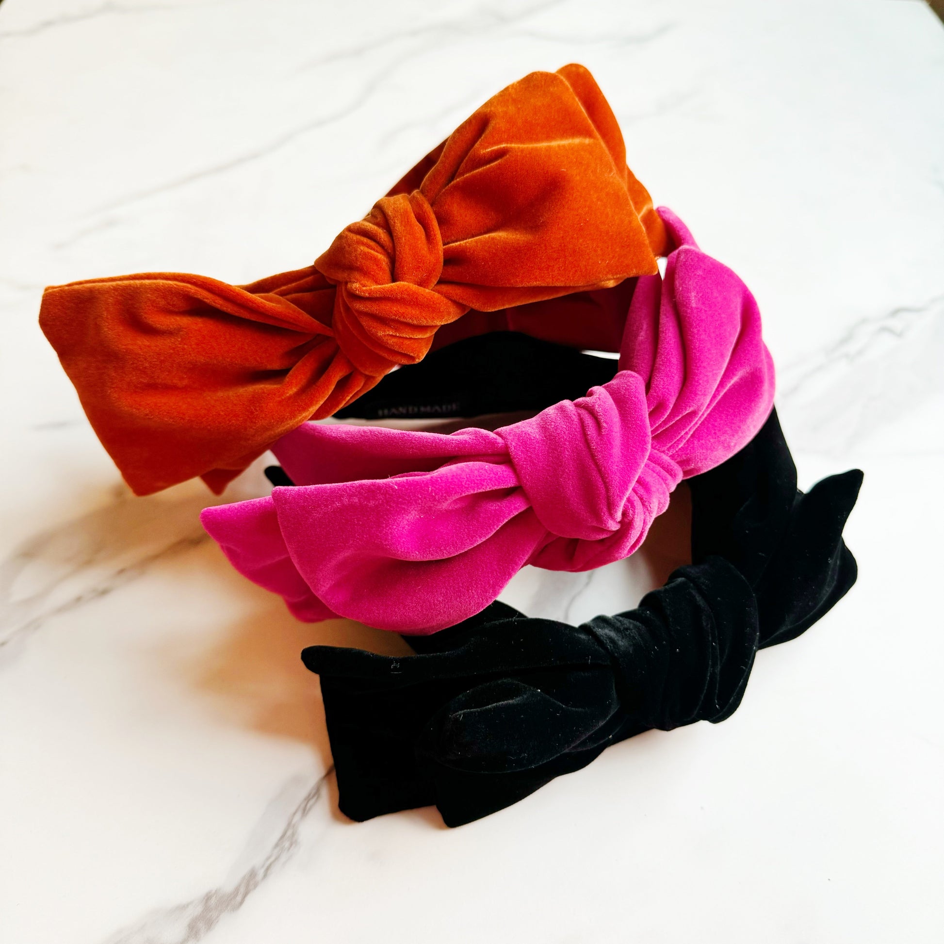 Structured Velvet Bow Headband LadyShow.Store