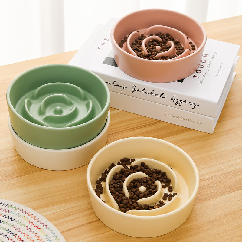 Ceramic Pet Cat And Dog Bowl Small And Medium-sized Dogs Puppy Pets Fashion
