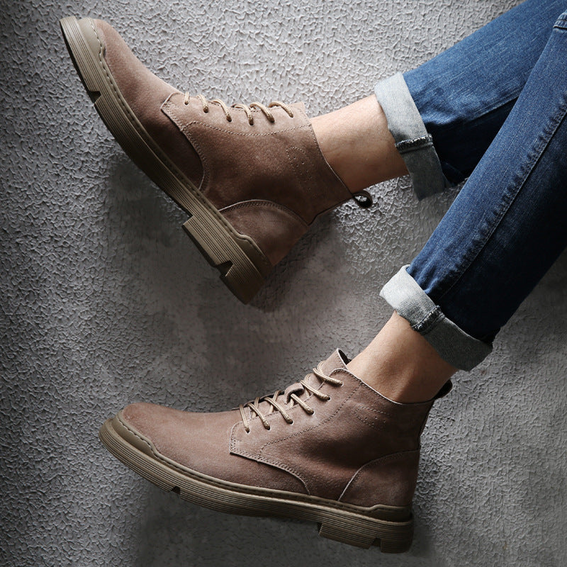 Workwear Shoes Mid-help War Wolf Tide Men's Boots British Style Desert Boots Best YouTube Store
