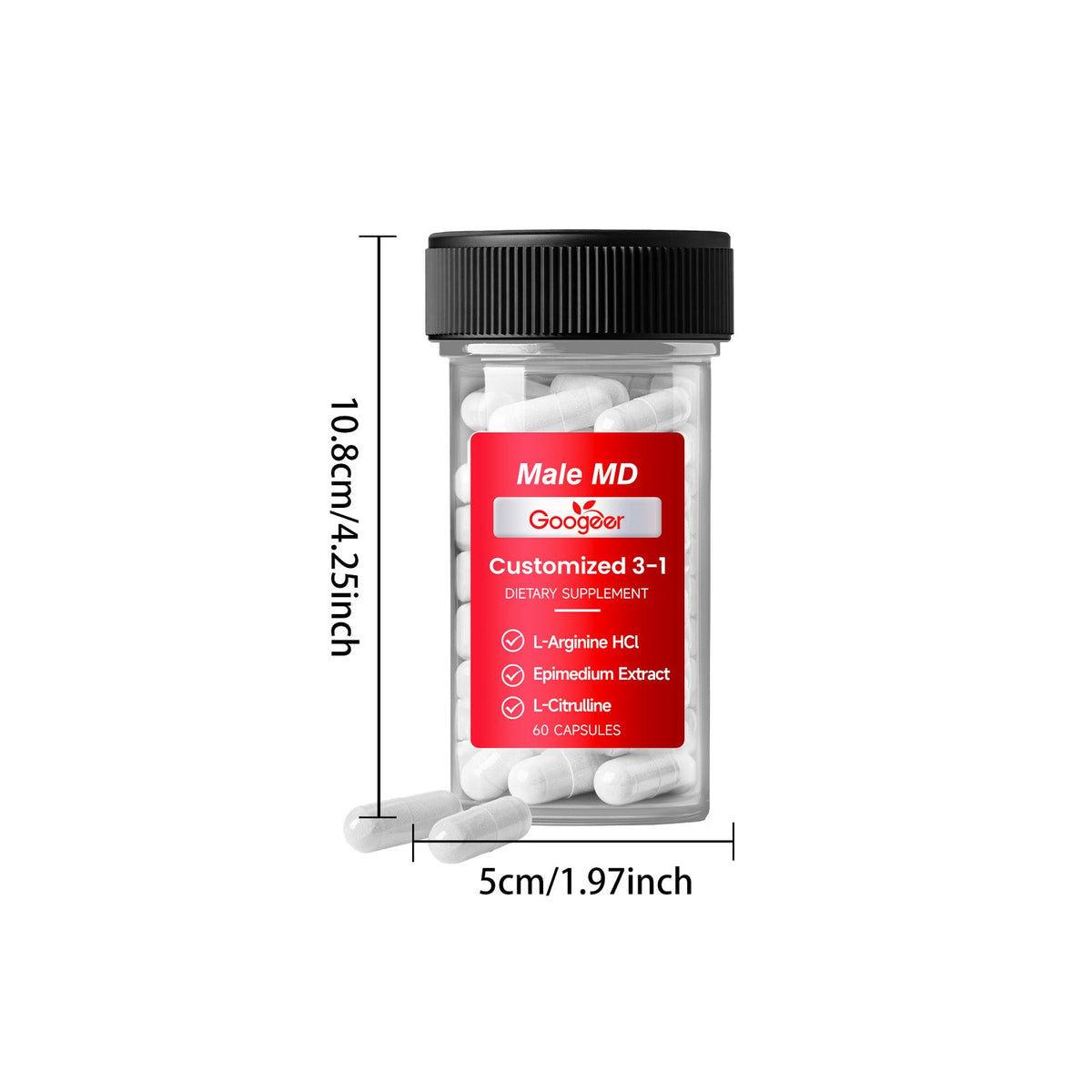 Male Enhancement Capsules 60 Capsules 1Bottle Tri Light Beauty