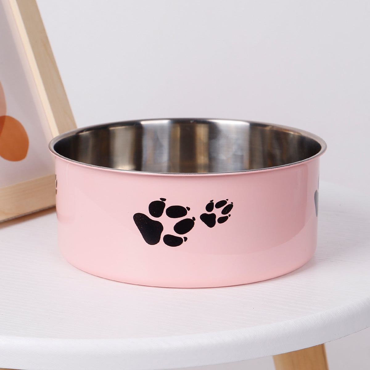 Stainless Steel Dog Bowl Large Capacity Anti-tumble Cat Bowl Pets Fashion