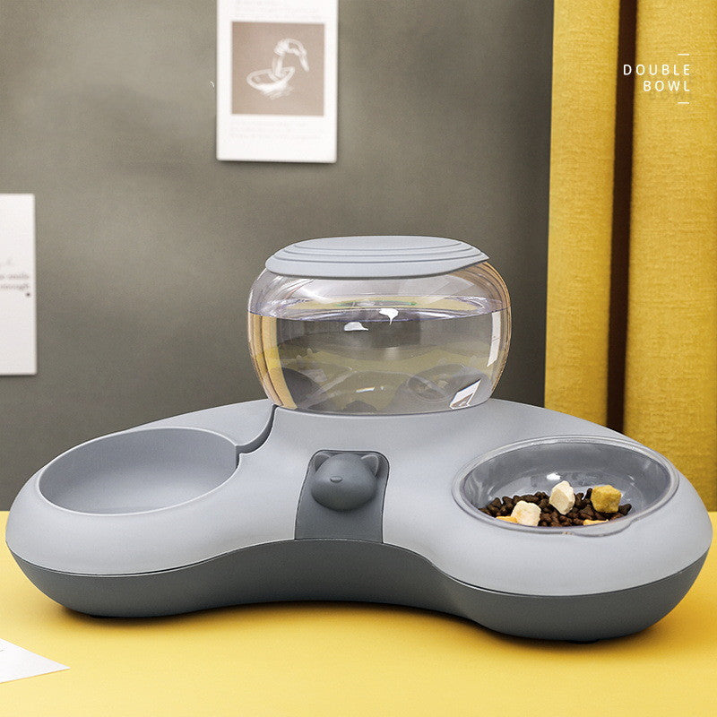 Crescent Automatic Drinking Water And Feeding Double Bowl Pets Fashion