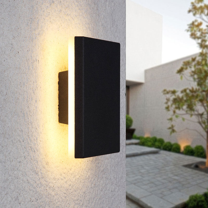 Led Outdoor Wall Lamp Simple Exterior Wall Waterproof Creative PearlNestDecor.com