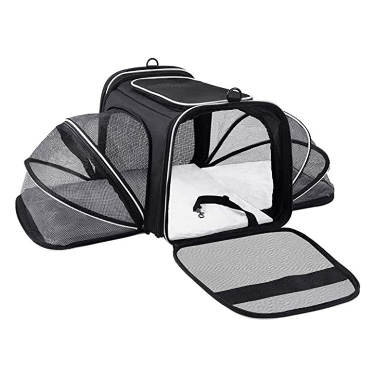 Carrier For Cat Pet Airline Approved Expandable Foldable Soft Dog Carrier Opened Doors Reflective Tapes Cat Travel Bag Pets Fashion