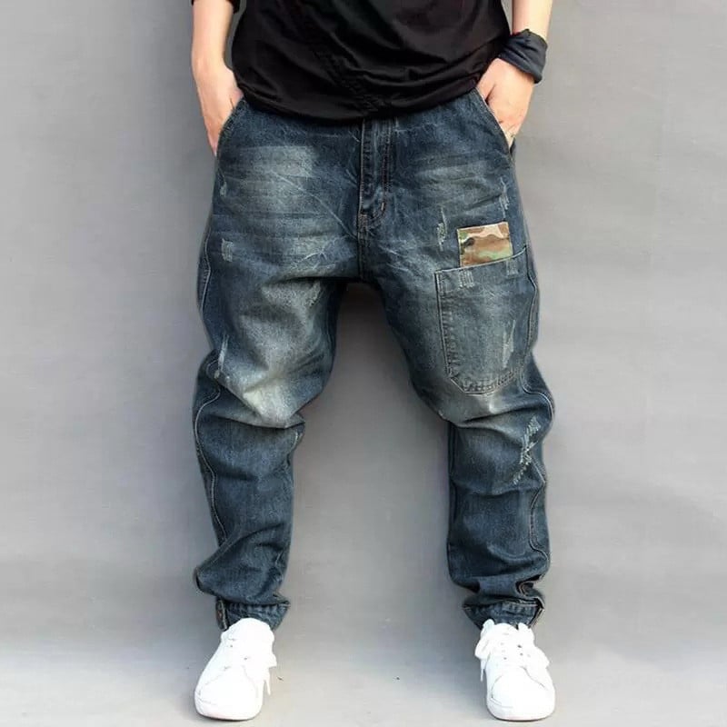 Street Style Denim Harem Pants Pi-Mart
