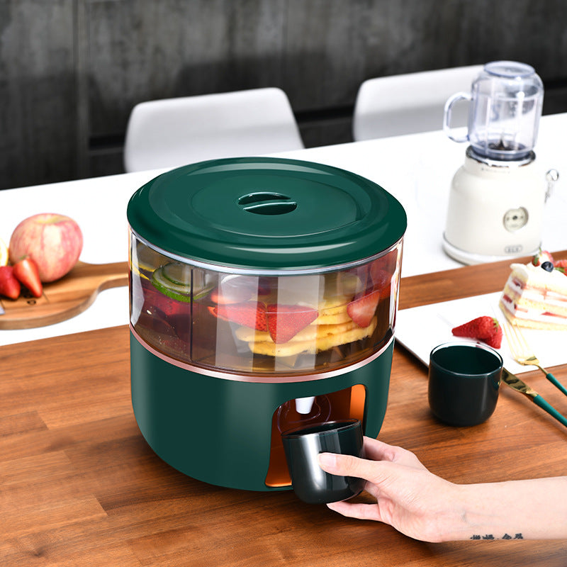 Compartment Rotatable Cold Kettle With Faucet Large Capacity PearlNestDecor.com