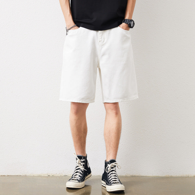 Worn Washed Denim Shorts Pi-Mart