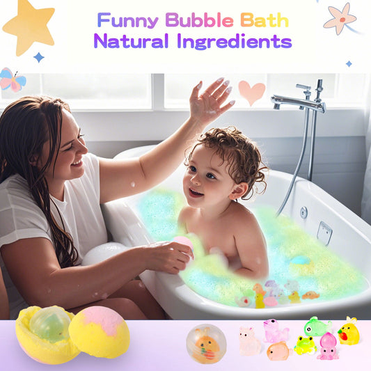 Glow-in-the-Dark Doll-Shaped Bath Bombs - Kids Bath Time Fun Set with Fizzing Bubble Foam LadyShow.Store