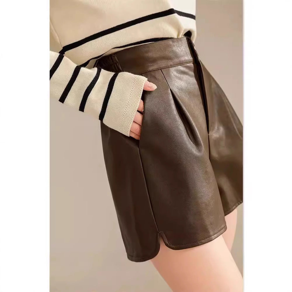 New Autumnwinter High-waiste Figure-flattering A-line Wide-leg Pants For Outerwear LadyShow.Store