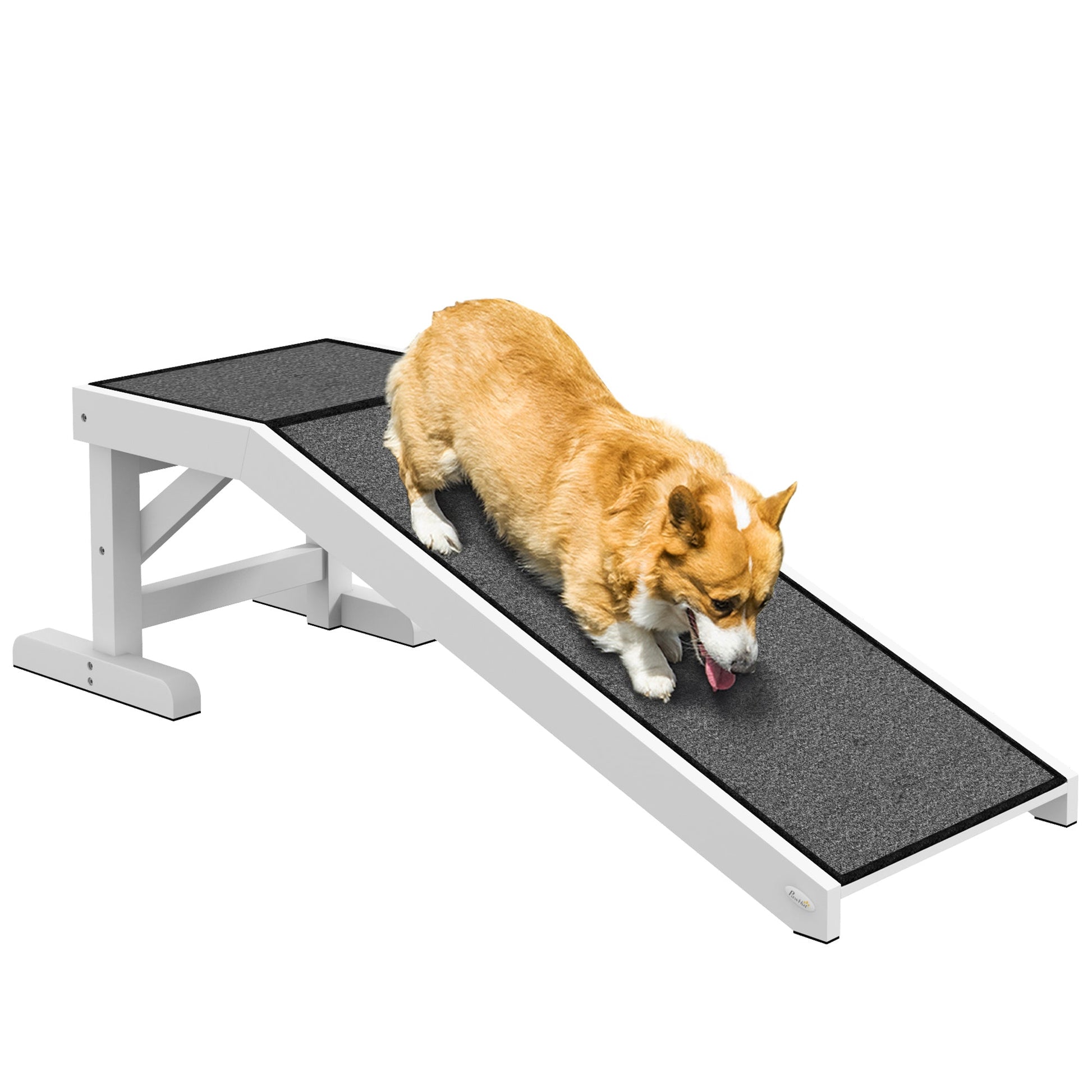 49 Pet Ramp For Dogs  Cats With Non-Slip Carpet, White Pets Fashion