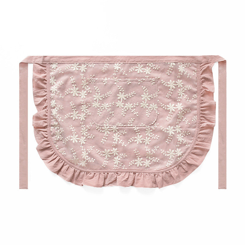 Kitchen Household Minimalist Cotton Linen Lace X Strap Apron PearlNestDecor.com