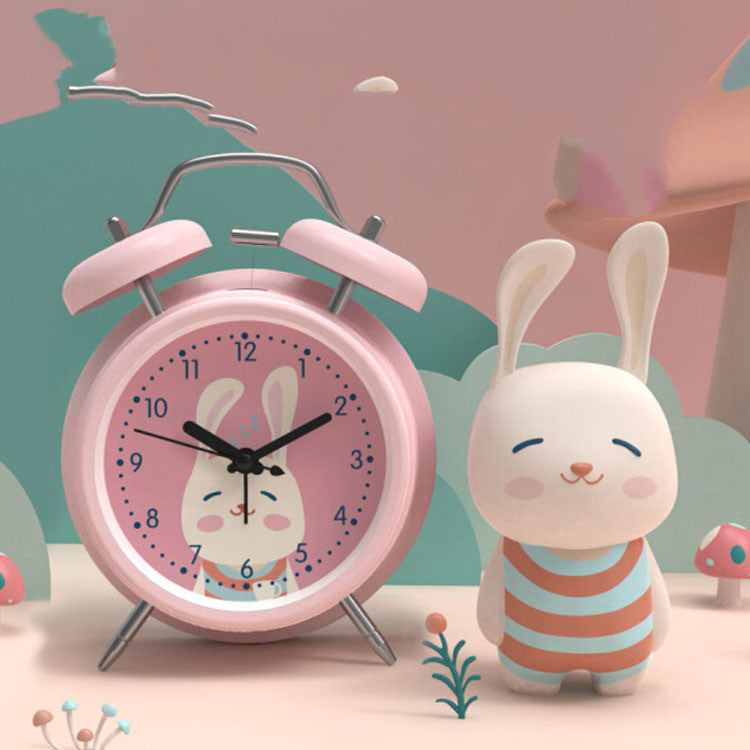 Bag Hair Help Mute Cartoon Small Alarm Clock Luminous Clock Dinosaur Cute Rabbit Bedroom Cute Alarm Clock Best YouTube Store