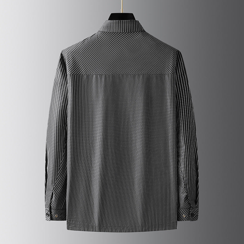 Plus Size Men's Clothing Loose Stand Collar Coat Best YouTube Store