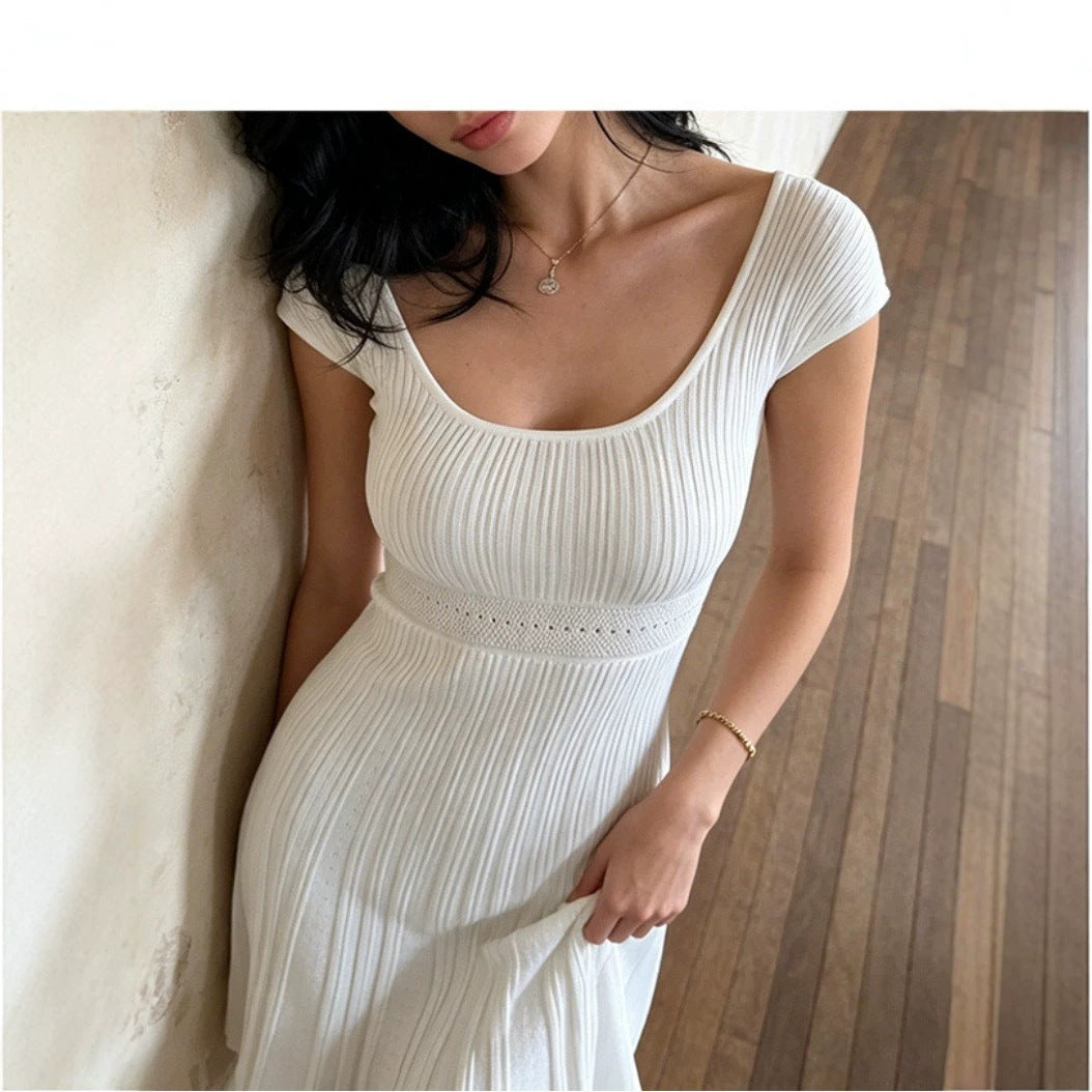 High-elastic Waist Jacquard Dress For Women NorixaFashion.com