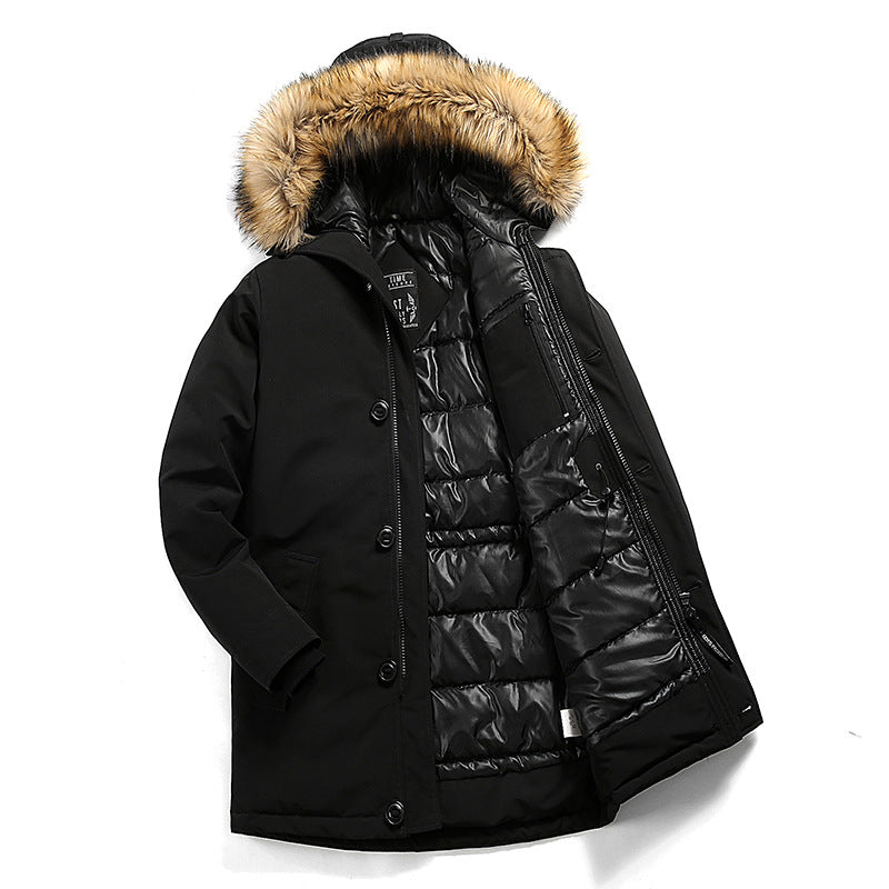 2020 Thick Cotton Coat for Men - Long Hooded Jacket Pi-Mart