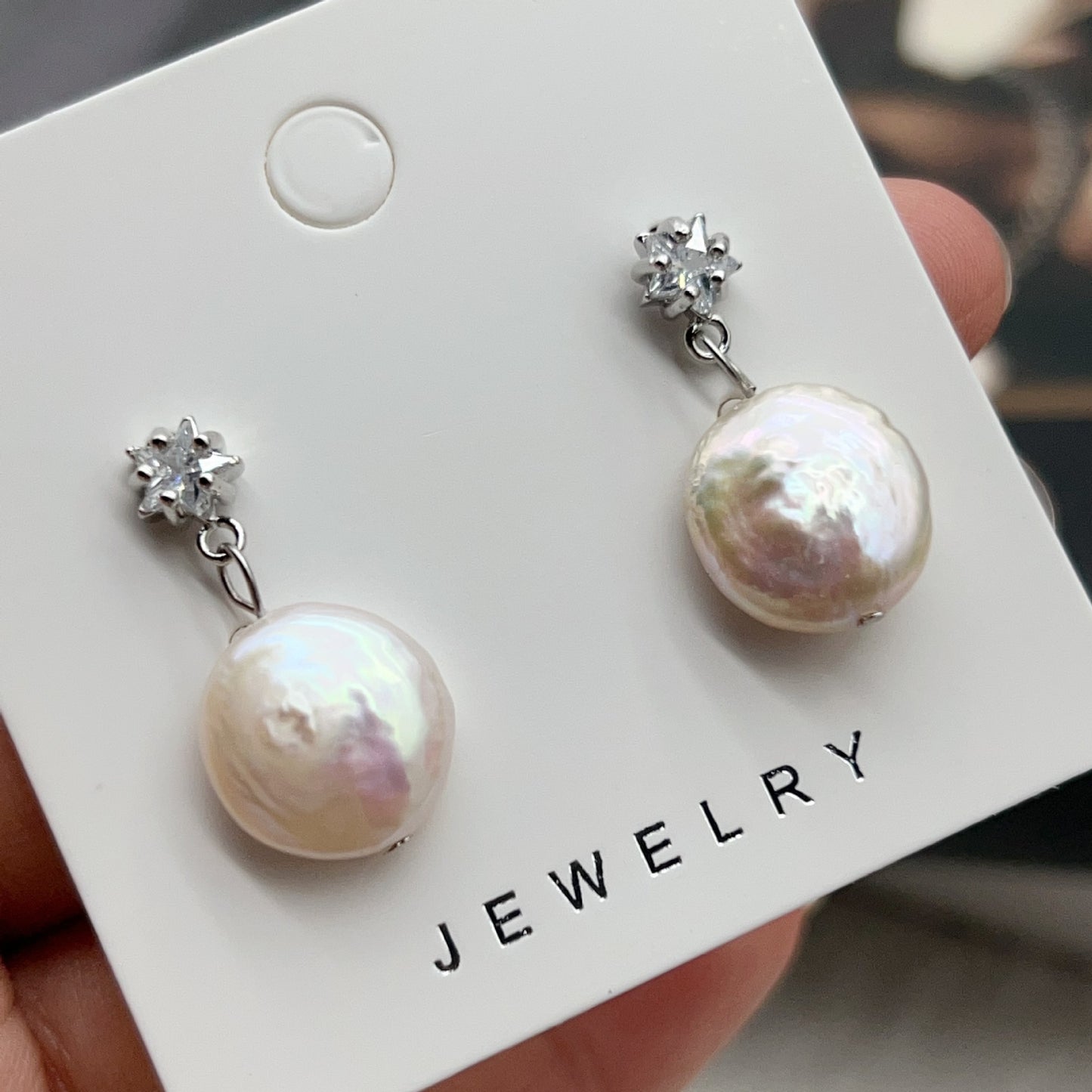 Classic Double Bead Baroque Stud Earrings