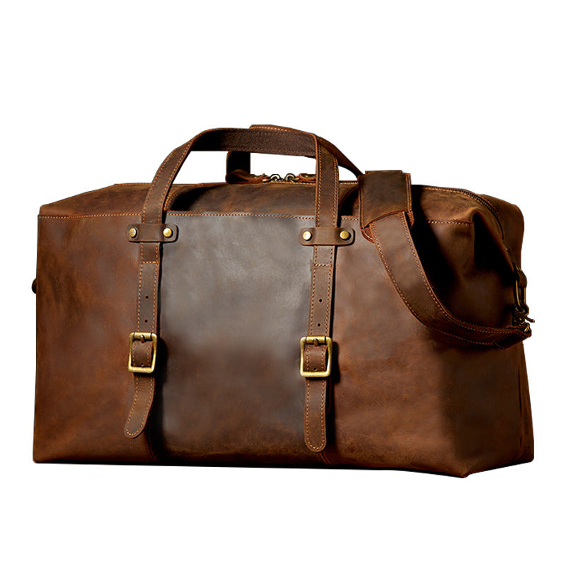 Genuine Leather Large-capacity Luggage Bag Men's Cowhide Crossbody Handbag LadyShow.Store