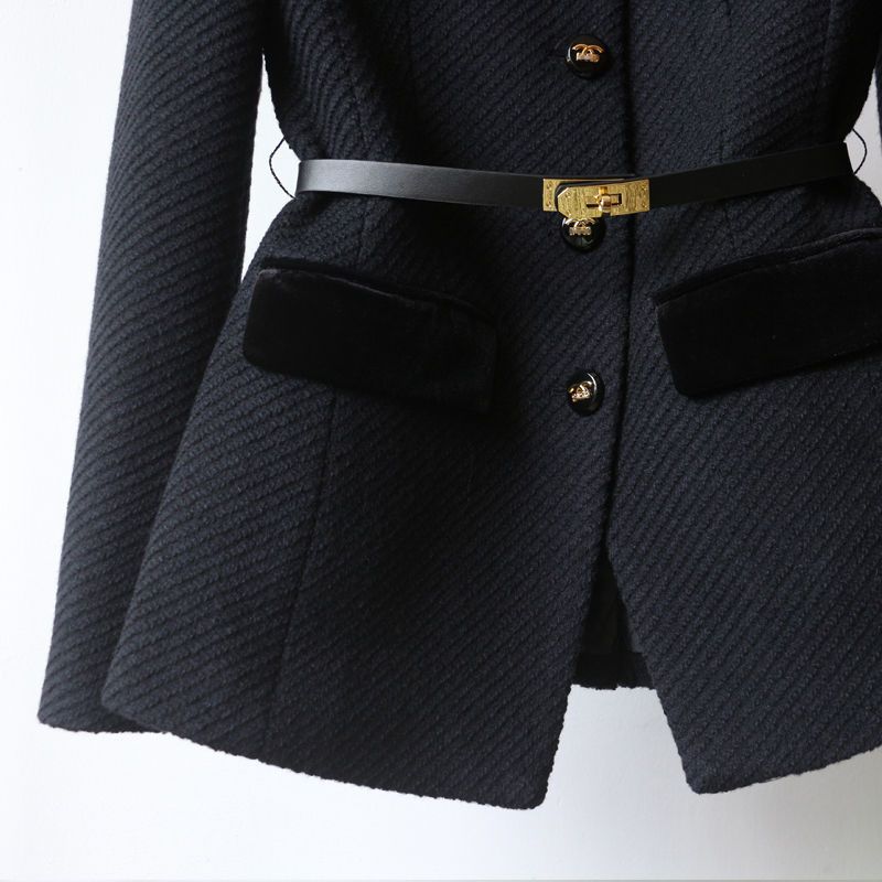 Mid-length Waist Slimming Overcoat Shoulder Women's Clothing Best YouTube Store