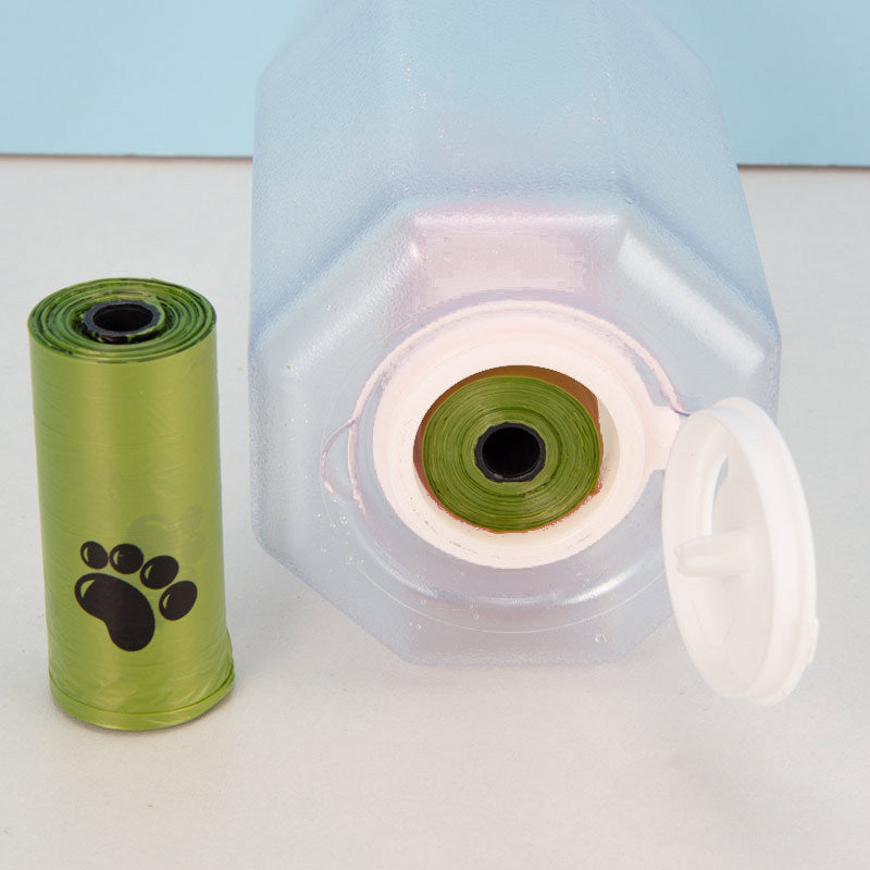 Portable Cat Dog Water Bottle Food Feeder Drinker Poop Dispenser 3 In 1 Leak-proof Multifunctional Dog Water Bottle Pet Products Pets Fashion