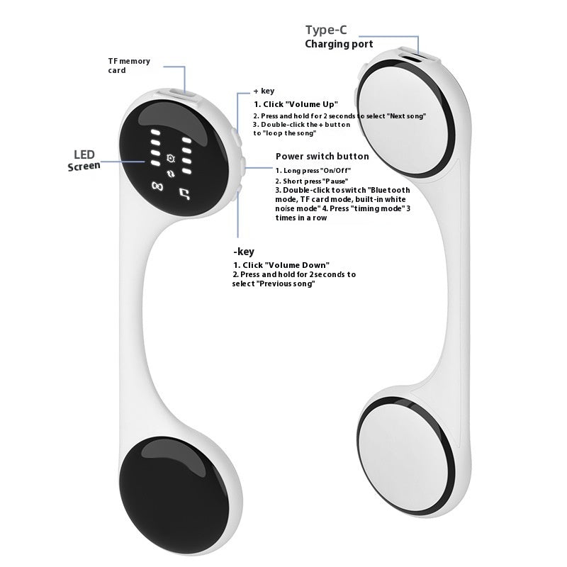 Bone Conduction Wireless Bluetooth Help Sleep Music Box Pillow Bluetooth Audio Best YouTube Store