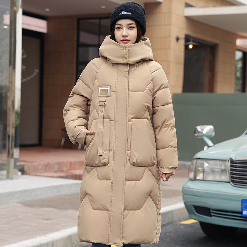 Detachable Hat Women's Mid-length Thickened Women's Coat CJD