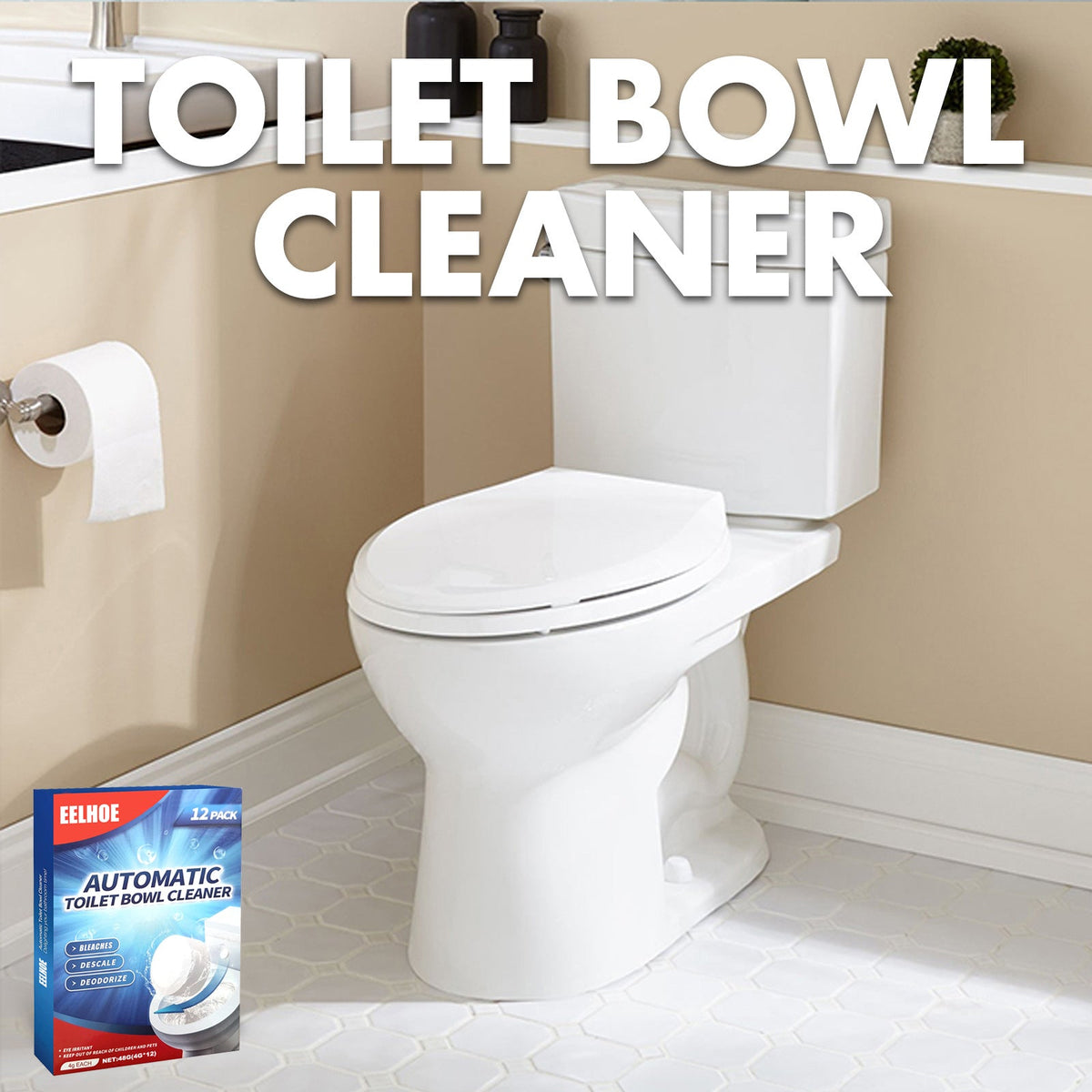 Toilet Cleaning Effervescent Tablets Tri Light Beauty