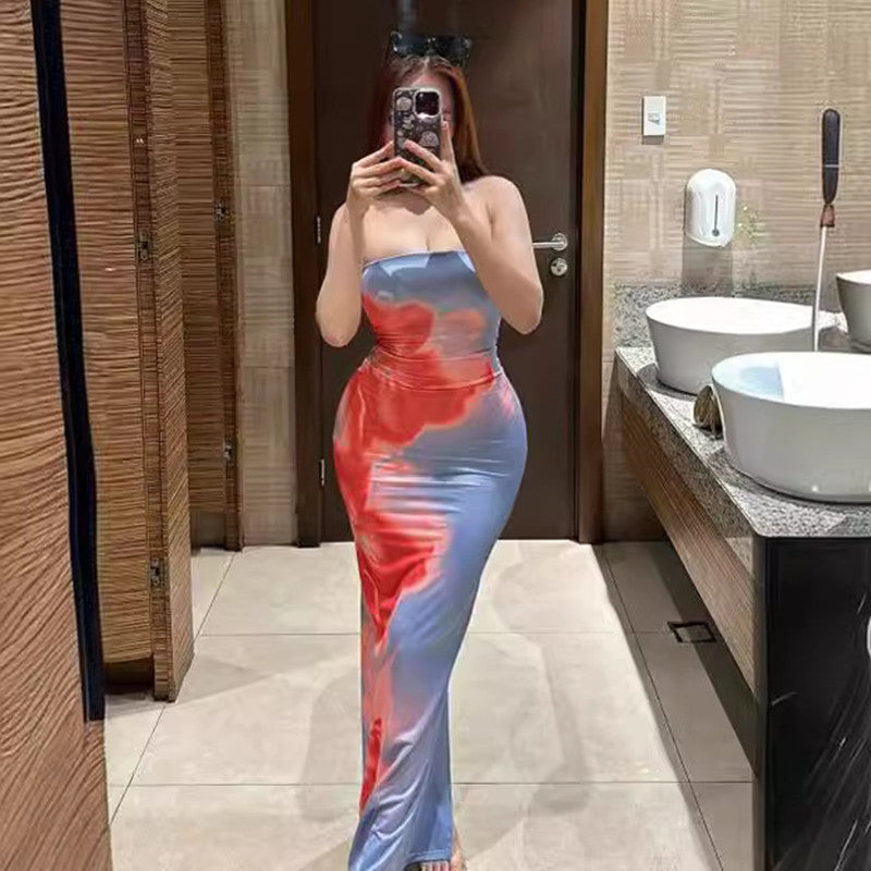 Slim Slit Tube Dress NorixaFashion.com