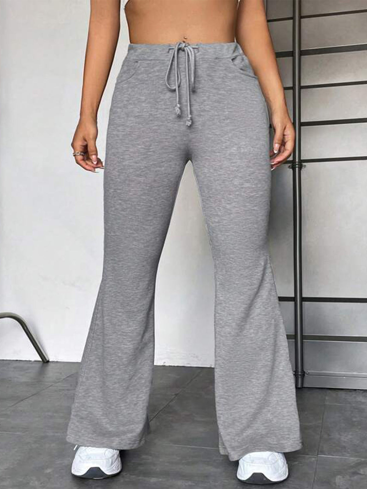 European And American Stitching Yoga Exercise Pants Outdoor Casual Flared Pants NorixaFashion.com