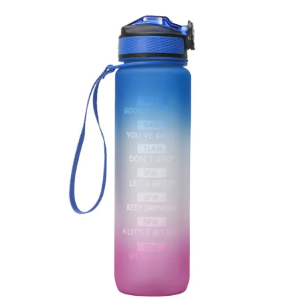 Gradient Color Sports Water Bottle LadyShow.Store