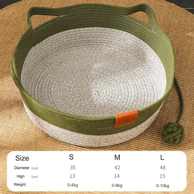 Coarse Linen Rattan Woven Four Seasons Universal Summer Cat Nest Pets Fashion