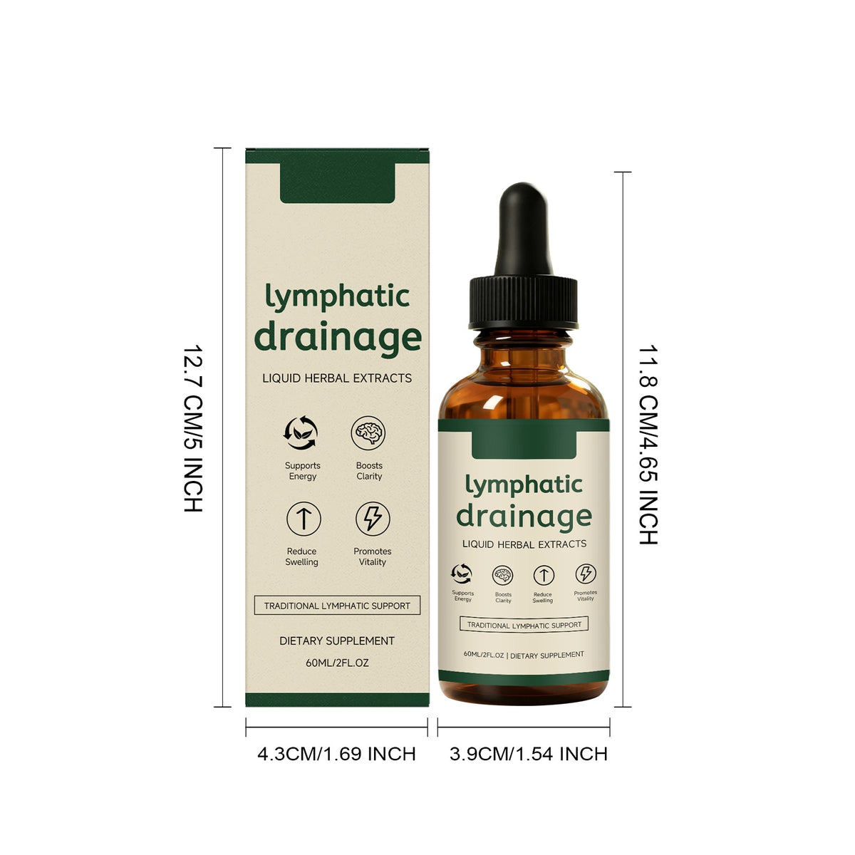 Lymph Health Support Herbal Drops 60ml Box Tri Light Beauty