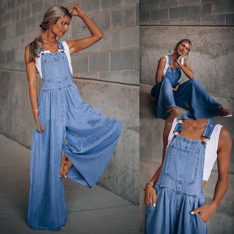 Denim Suspender Overalls Pi-Mart