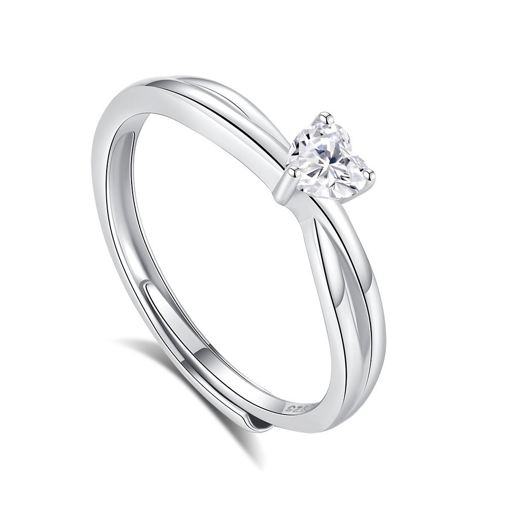 S925 Silver Adjustable Ring For Couples LadyShow.Store