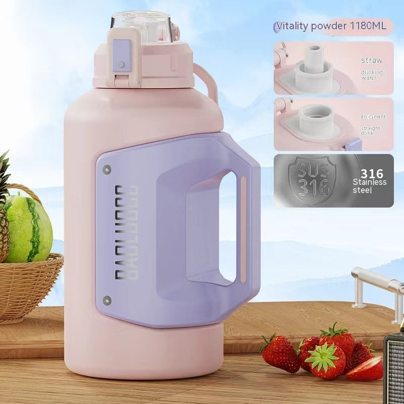 Portable Large Capacity Stainless Steel Insulated Sports Kettle PearlNestDecor.com