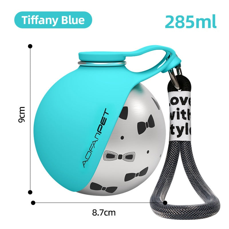 Creative Portable Outdoor Pet Stainless Steel Water Cup Small Dog Water Bottle Convenient Dog Drink Dispenser Puppy Travel Portable Water Bowl Pet Products Pets Fashion