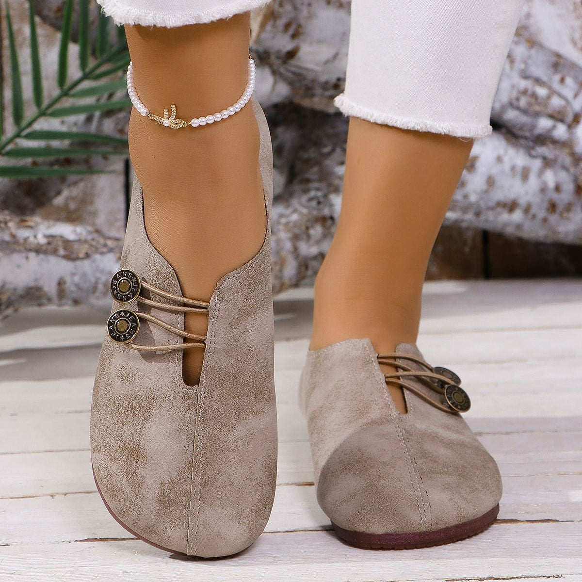 Ins Square Toe Slip-on Sandals Summer Fashion Soft Flat Shoes For Women CJD