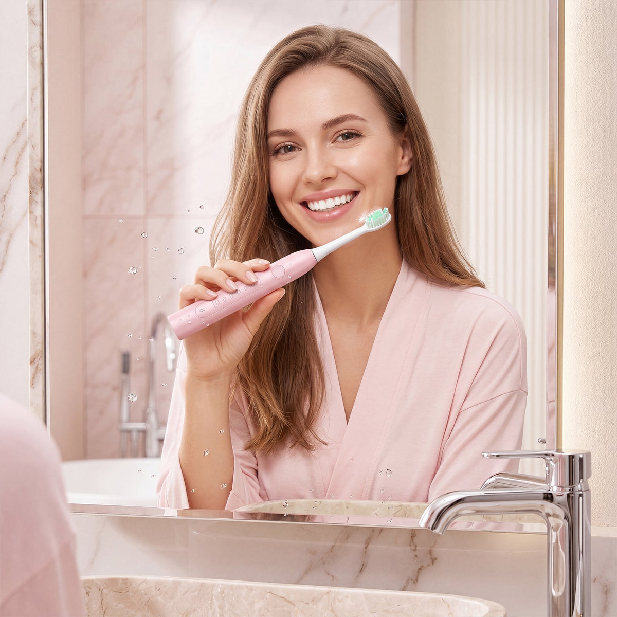 CH-926 Electric Toothbrush With 2 Brush Heads Tri Light Beauty