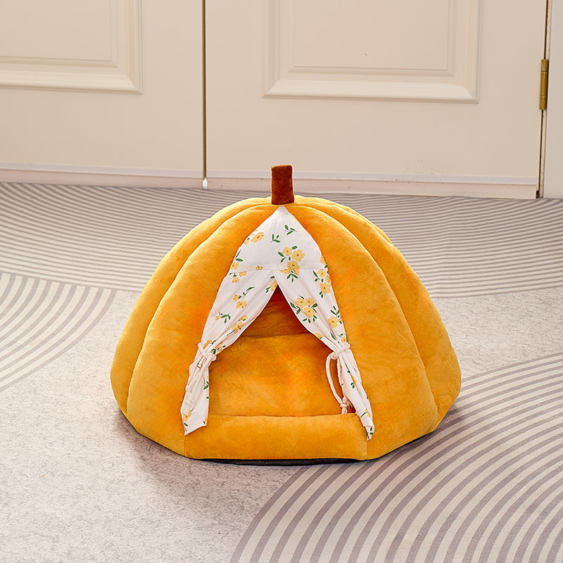 Pumpkin-shaped Cat Bed Pets Fashion