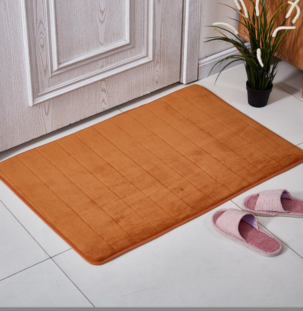 Coral Velvet Bathroom Customizable Memory Foam Absorbent Floor Mat