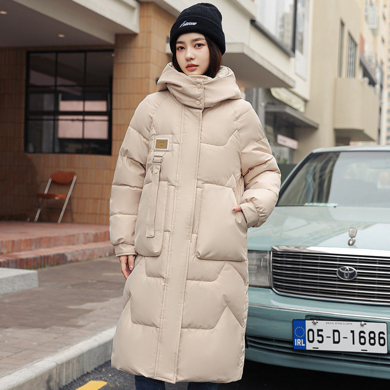 Detachable Hat Women's Mid-length Thickened Women's Coat CJD