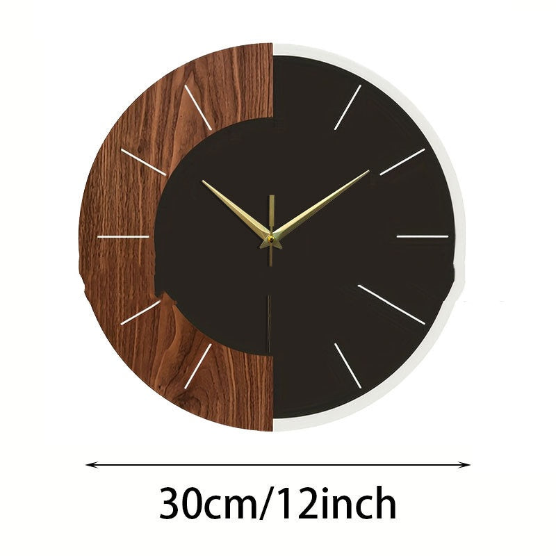 Nordic-style Minimalist Wooden Wall Clock Modern Home Decor Accent Wall Clock PearlNestDecor.com