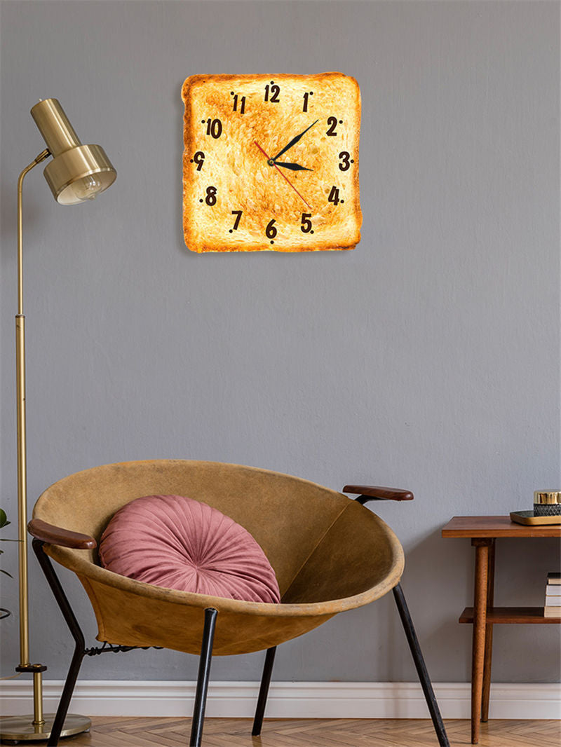 Home Decor Realistic Baked Bread Modern Wall Clock PearlNestDecor.com