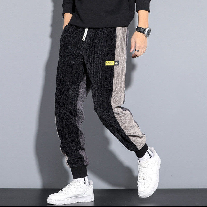 Men's Autumn And Winter Plus Velvet Padded Corduroy Pants