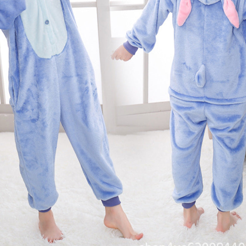 Flannel Funny Dinosaur Pajama Animal Dinosaur Family Home Funny Costume One-Piece
