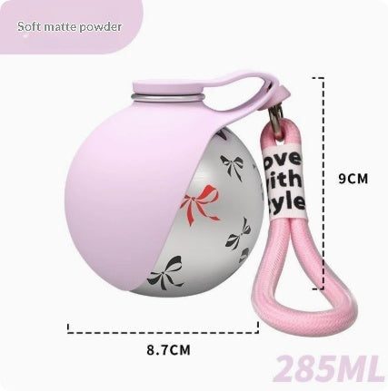 Outdoor 304 Stainless Steel Round Hanging Carabiner Folding Silicone Water Bottle Pets Fashion