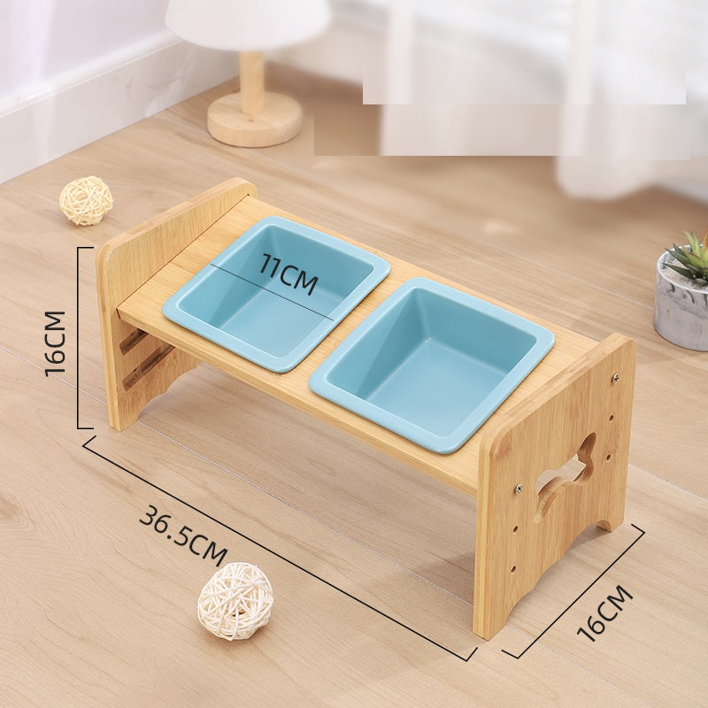 Adjustable Cat Bowl Dog Bowl Neck Protector Pet Supplies Pets Fashion